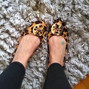 Tory Burch ballet leopard shoes